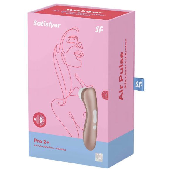Satisfyer Pro 2+ - vibrador clitóris recarregável - marrom
