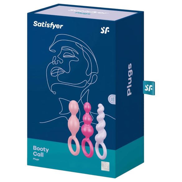 Satisfyer - plug anal set - multicolor silicone (3 peças)
