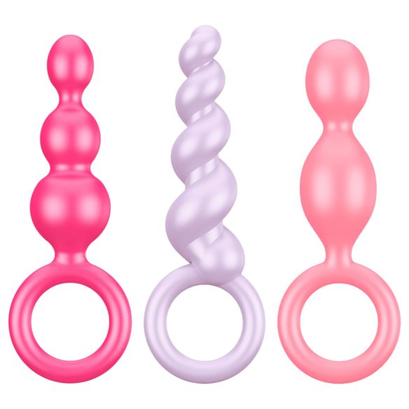 Satisfyer - plug anal set - multicolor silicone (3 peças)