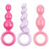 Satisfyer - plug anal set - multicolor silicone (3 peças)