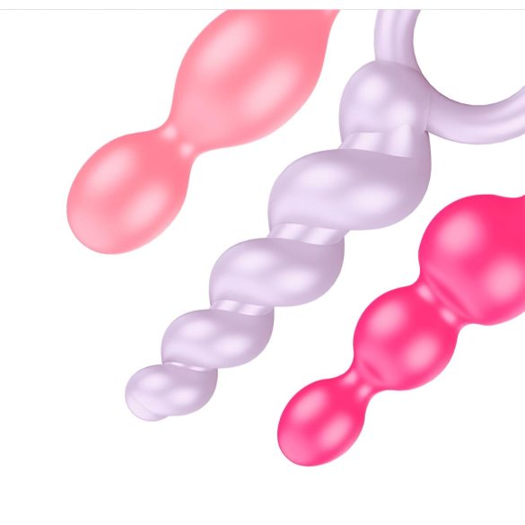 Satisfyer - plug anal set - multicolor silicone (3 peças)