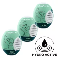   Satisfyer Egg Riffle - masturbador ovo masculino - kit com 3 unidades