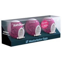   Satisfyer Egg Bubble - masturbador masculino tipo ovo - 3 unidades
