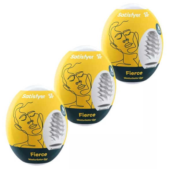 Satisfyer Egg Fierce - masturbador masculino em formato ovo - kit com 3 unidades
