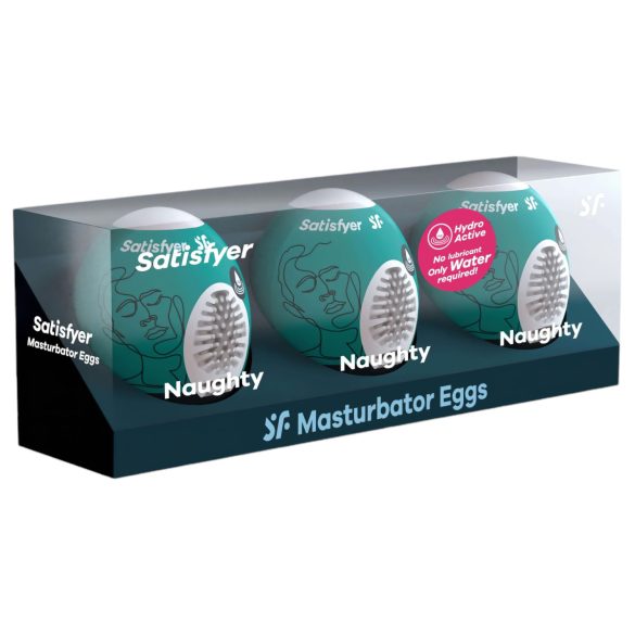 Satisfyer Egg Naughty - masturbador masculino tipo ovo - kit com 3 unidades