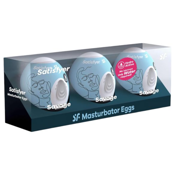 Satisfyer Egg Savage - masturbador masculino tipo ovo - kit com 3 unidades