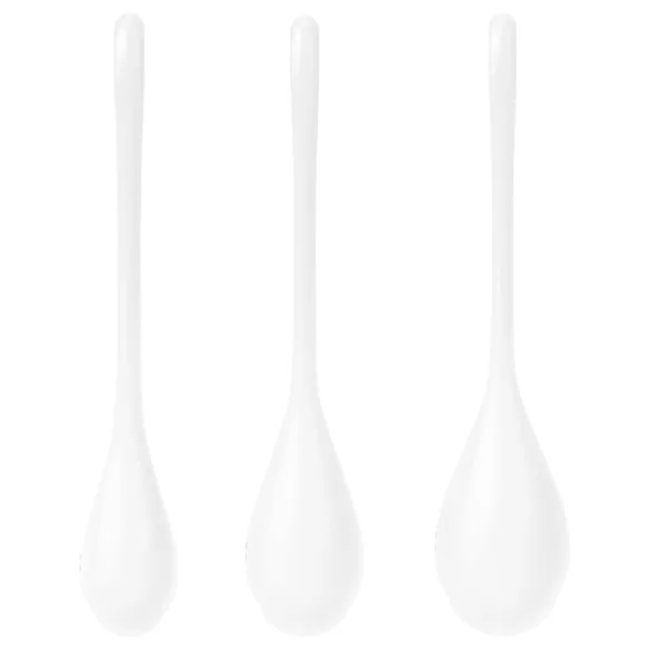 Satisfyer Yoni Power 1 - kit de bolas de pompoarismo - branco 3 peças