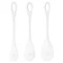 Satisfyer Yoni Power 1 - kit de bolas de pompoarismo - branco 3 peças
