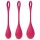 Satisfyer Yoni Power 1 - kit bolas Ben Wa - 3 peças - vermelho