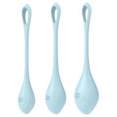   Satisfyer Yoni Power 2 - bolas vaginais - kit 3 peças - azul