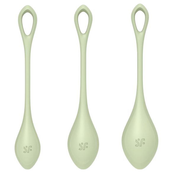 Satisfyer Yoni Power 2 - bolas ben wa - kit 3 peças - verde