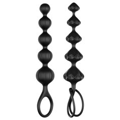   Satisfyer Love Beads - plug anal com esferas - silicone preto - kit