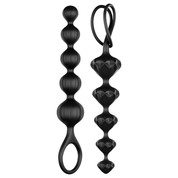 Satisfyer Love Beads - plug anal com esferas - silicone preto - kit