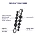 Satisfyer Love Beads - plug anal com esferas - silicone preto - kit