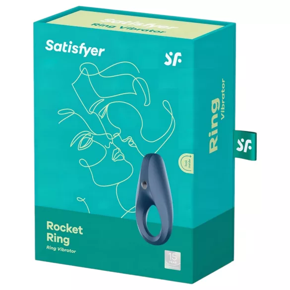 Satisfyer Rocket Ring - anel peniano vibratório à prova d'água - azul