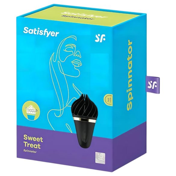 Satisfyer Sweet Treat - vibrador clitóris rotativo recarregável - preto