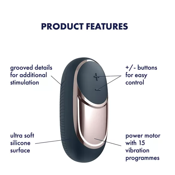 Satisfyer Dark Desire - vibrador clitóris recarregável - silicone preto