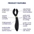 Satisfyer Endless Fun - vibrador casal recarregável à prova d'água preto