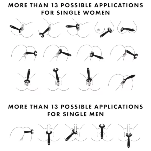 Satisfyer Endless Fun - vibrador casal recarregável à prova d'água preto