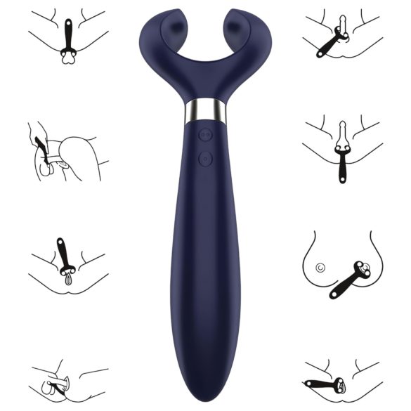 Satisfyer Endless Fun - vibrador casal recarregável à prova d'água azul