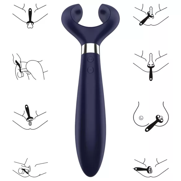 Satisfyer Endless Fun - vibrador casal recarregável à prova d'água azul