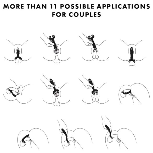 Satisfyer Endless Fun - vibrador casal recarregável à prova d'água azul