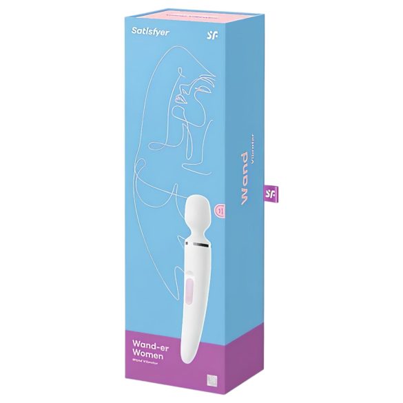 Satisfyer Wand-er Woman - massageador vibratório à prova d’água (branco)
