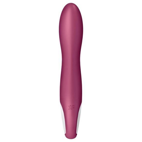 Satisfyer Big Heat - vibrador ponto G aquecido recarregável vermelho