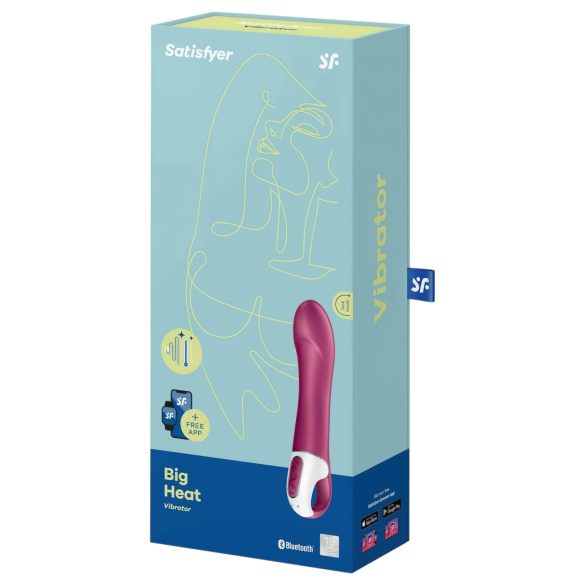 Satisfyer Big Heat - vibrador ponto G aquecido recarregável vermelho