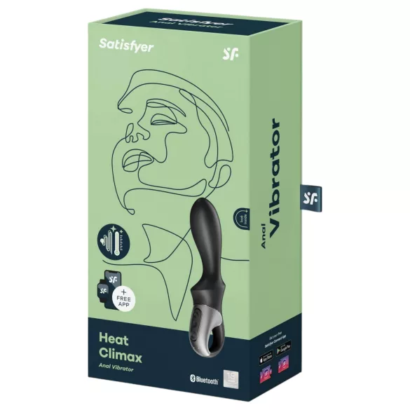 Satisfyer Heat Climax - Vibrador anal aquecido controlado por app (preto)