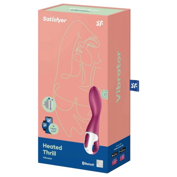 Satisfyer Heated Thrill - vibrador aquecido inteligente - vermelho