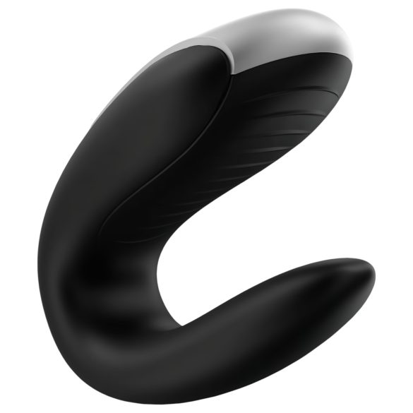 Satisfyer Double Fun - vibrador casal com controle app - à prova d'água - preto