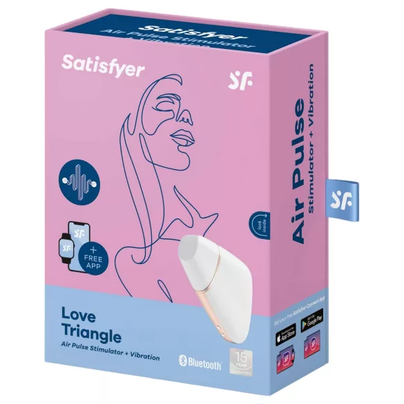Satisfyer Love Triangle - vibrador clitóris sucção inteligente - branco