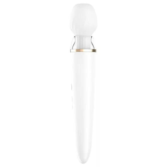 Satisfyer Double Wand-er - Vibrador massageador com controlo por app (branco)