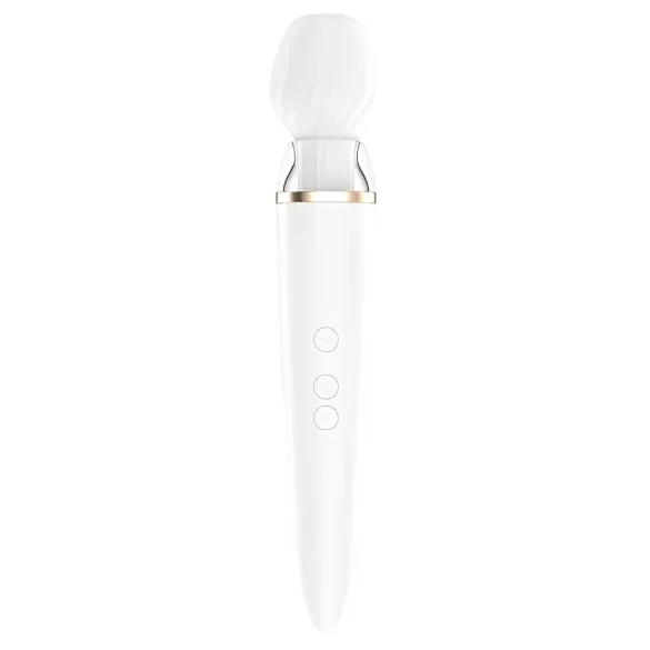 Satisfyer Double Wand-er - Vibrador massageador com controlo por app (branco)