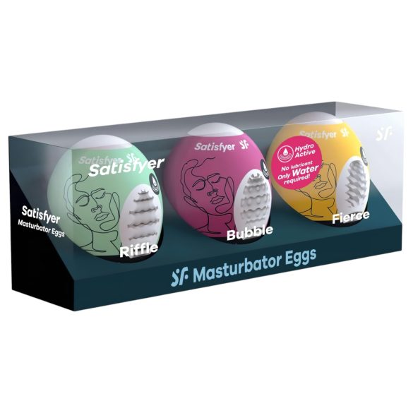 Satisfyer Egg RBF - ovo masturbador masculino - kit com 3 unidades