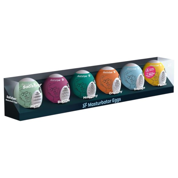 Satisfyer Egg Set - masturbador masculino em ovo - kit com 6 unidades