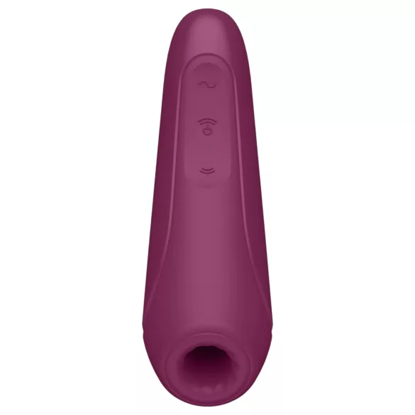 Satisfyer Curvy 1+ - estimulador clitóris sucção com app - silicone vermelho