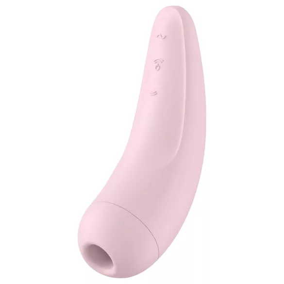 Satisfyer Curvy 2+ - vibrador clitóris sucção app - silicone rosa