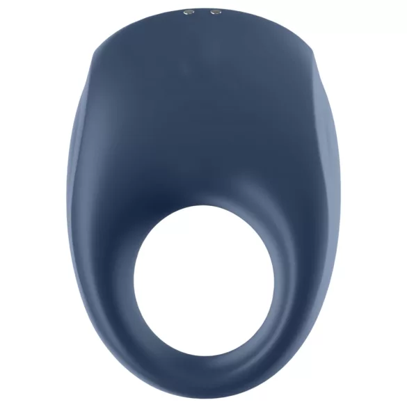 Satisfyer Strong One - anel peniano vibratório inteligente - silicone azul