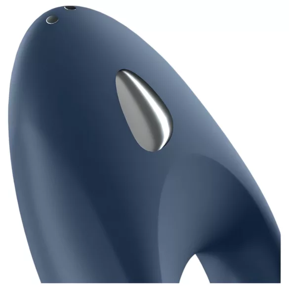 Satisfyer - anel peniano vibratório inteligente - silicone azul