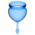 Satisfyer Feel Good - coletor menstrual kit 2 unidades - silicone azul