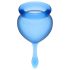 Satisfyer Feel Good - coletor menstrual kit 2 unidades - silicone azul