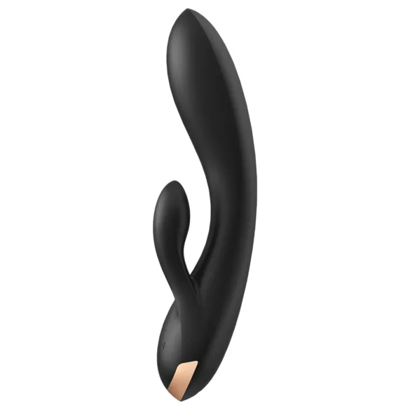 Satisfyer Double Flex - vibrador clitóris com braço flexível - silicone preto