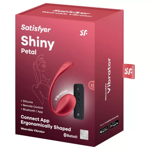 Satisfyer Shiny Petal - vibrador bullet controle remoto - vermelho