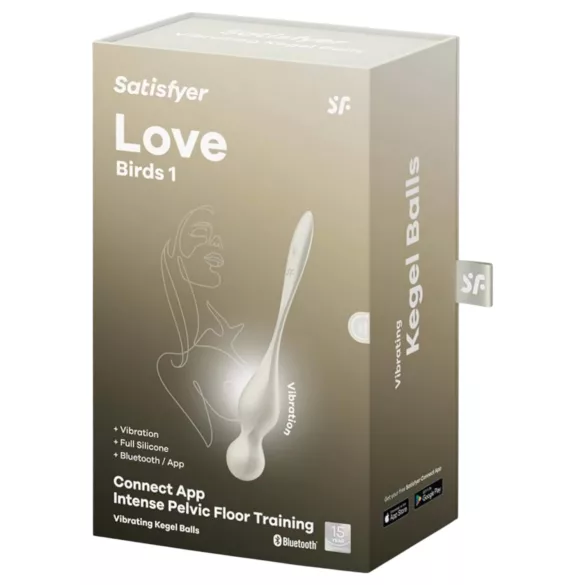 Satisfyer Love Birds 1 - bolas tailandesas vibratórias inteligentes - branco