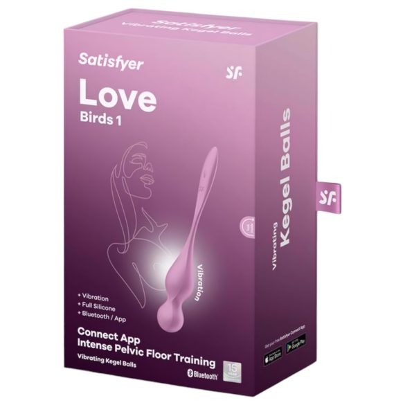 Satisfyer Love Birds 1 - bola vaginal vibratória inteligente - silicone rosa