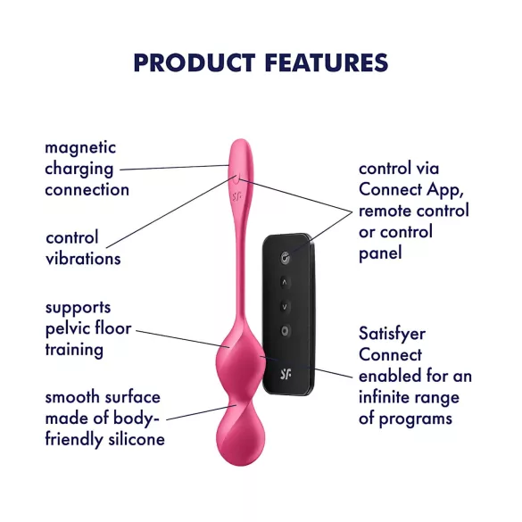 Satisfyer Love Birds 2 - Bola vaginal com vibração controlada por app (rosa)