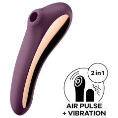   Satisfyer Dual Kiss - vibrador 2 em 1 clitóris e vaginal - silicone lilás