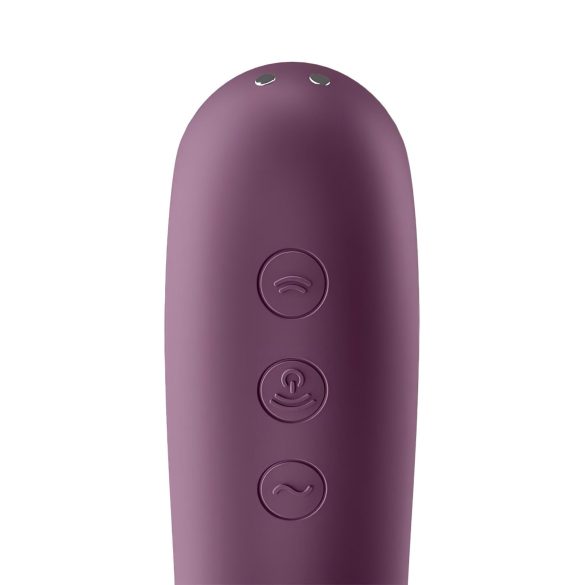 Satisfyer Dual Kiss - vibrador 2 em 1 clitóris e vaginal - silicone lilás
